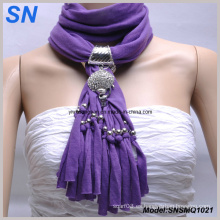 Señora desliza la bufanda pendiente de la joyería (SNSMQ1021)